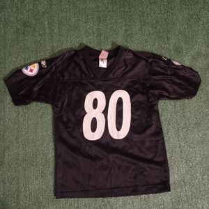 VINTAGE Youth Pittsbugh Steelers Plaxico Burress Home Jersey Size Large